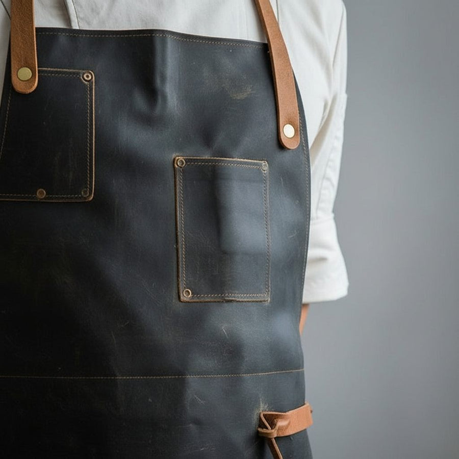 BBQ Savior Leather Grilling Apron